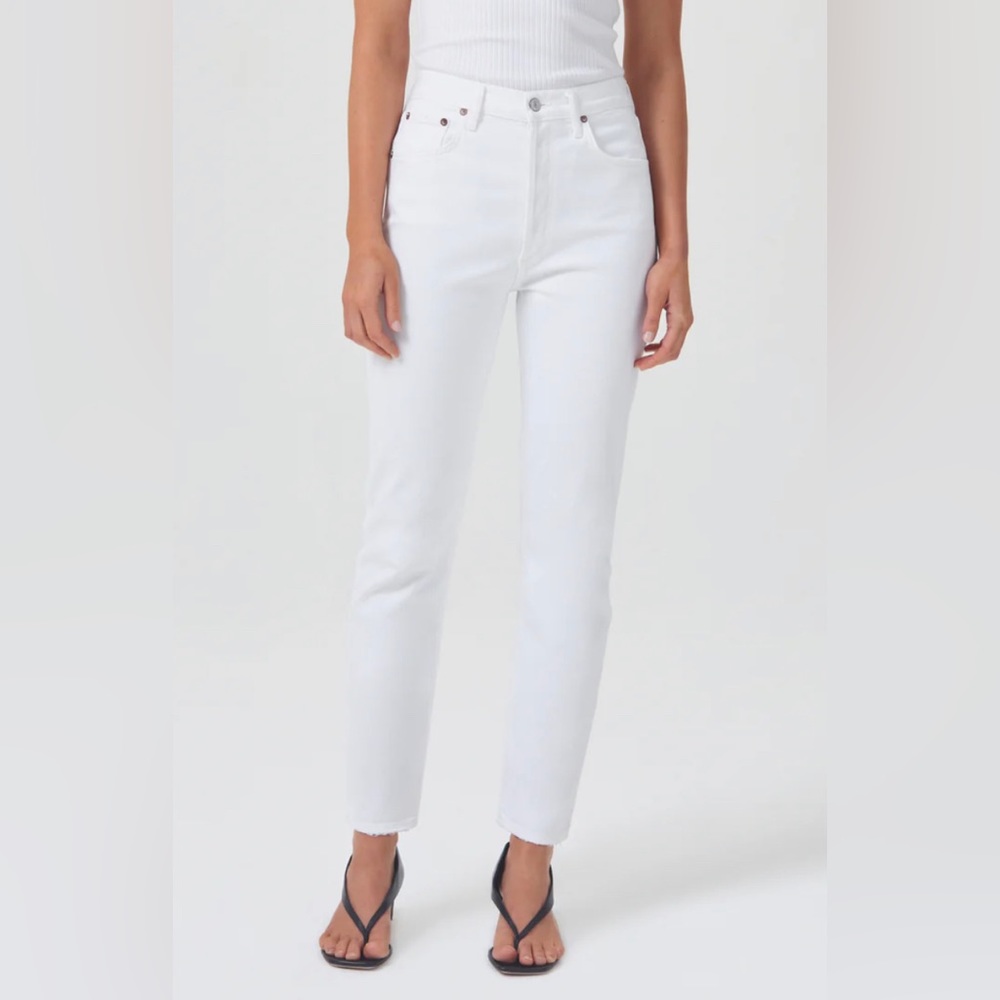Agolde white frayed cuffs jeans size 27, good condition